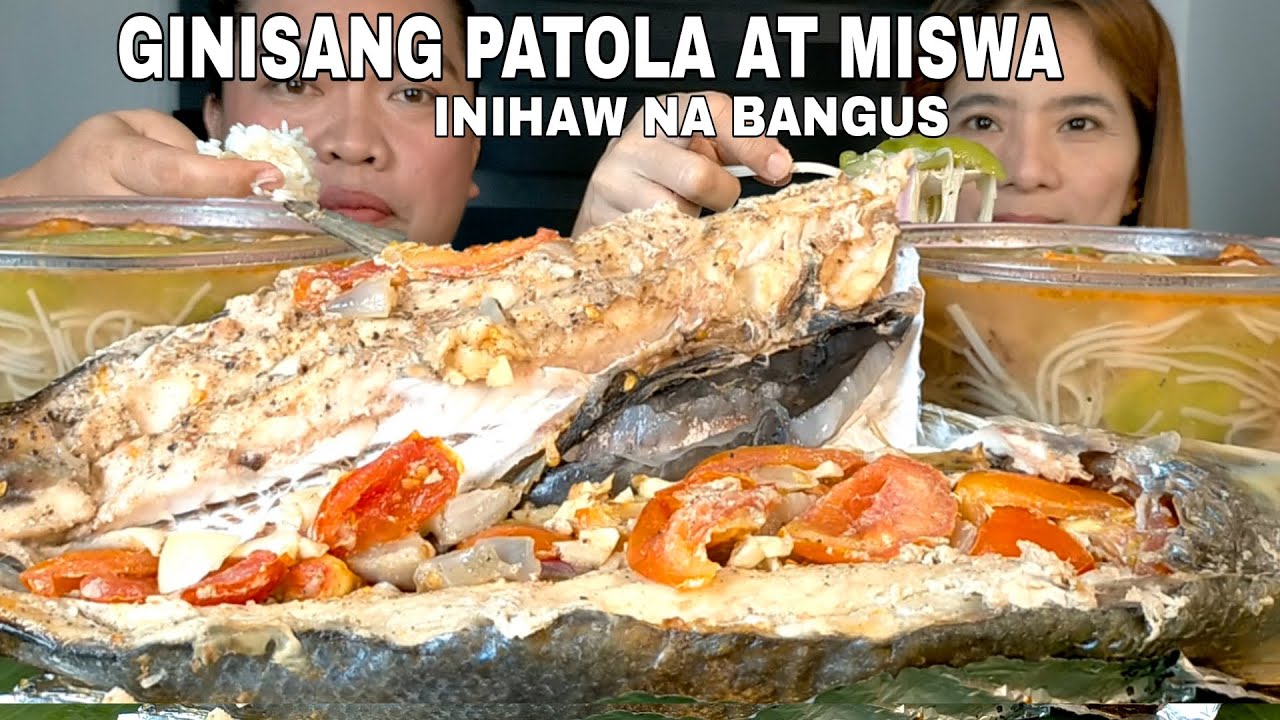 GINISANG MISWA AT PATOLA INIHAW NA BANGUS | PAGKAIN TAG ULAN | MUKBANG PHILIPPINES