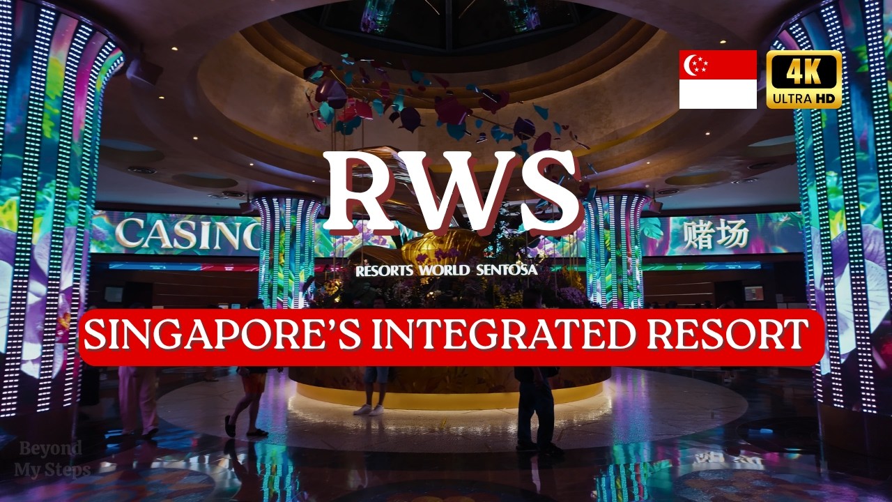 Resorts World Sentosa Singapore Walking Tour | Waterfront & Attractions [4K POV with Subtitles]
