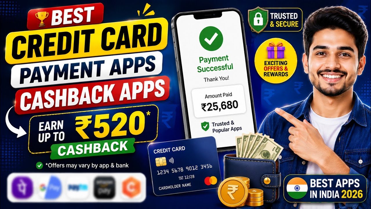 😝Best Credit Card Payment Cashback Apps India || Top Apps for Credit Card Bill Cashback in 2026 🎉