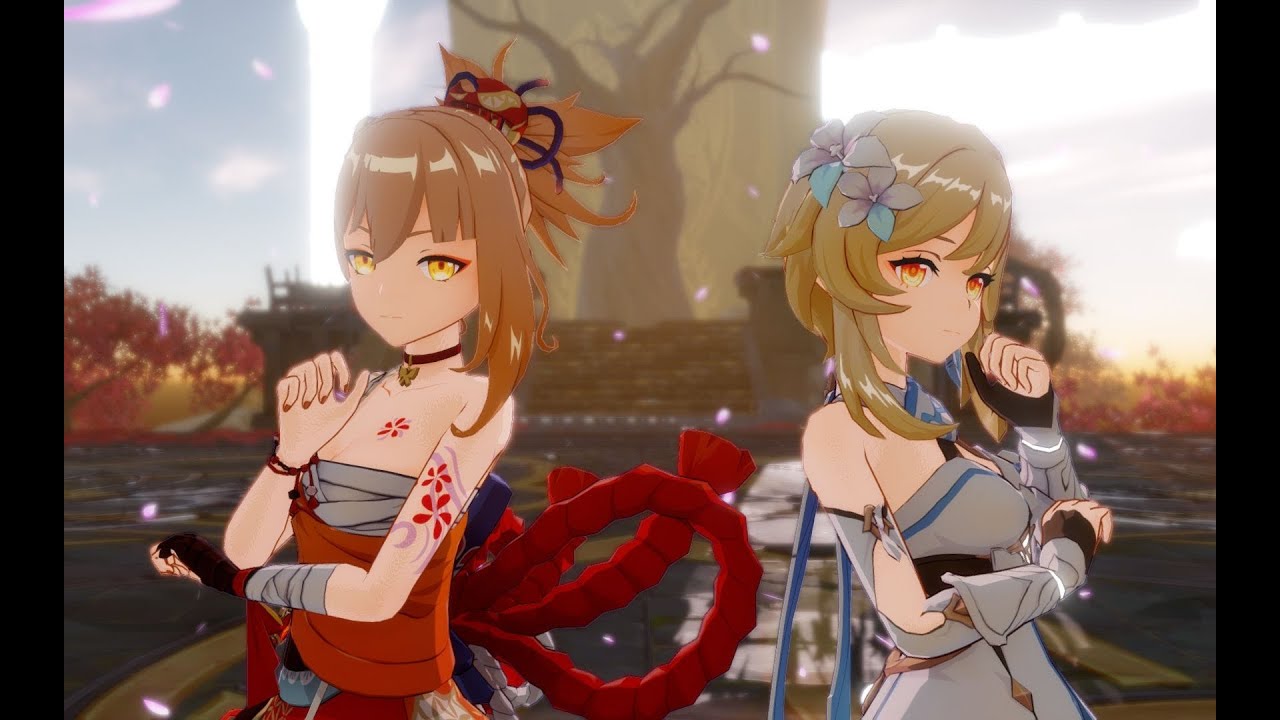【Genshin Impact MMD／4K／60FPS】Yoimiya & Lumine【Super Duper】