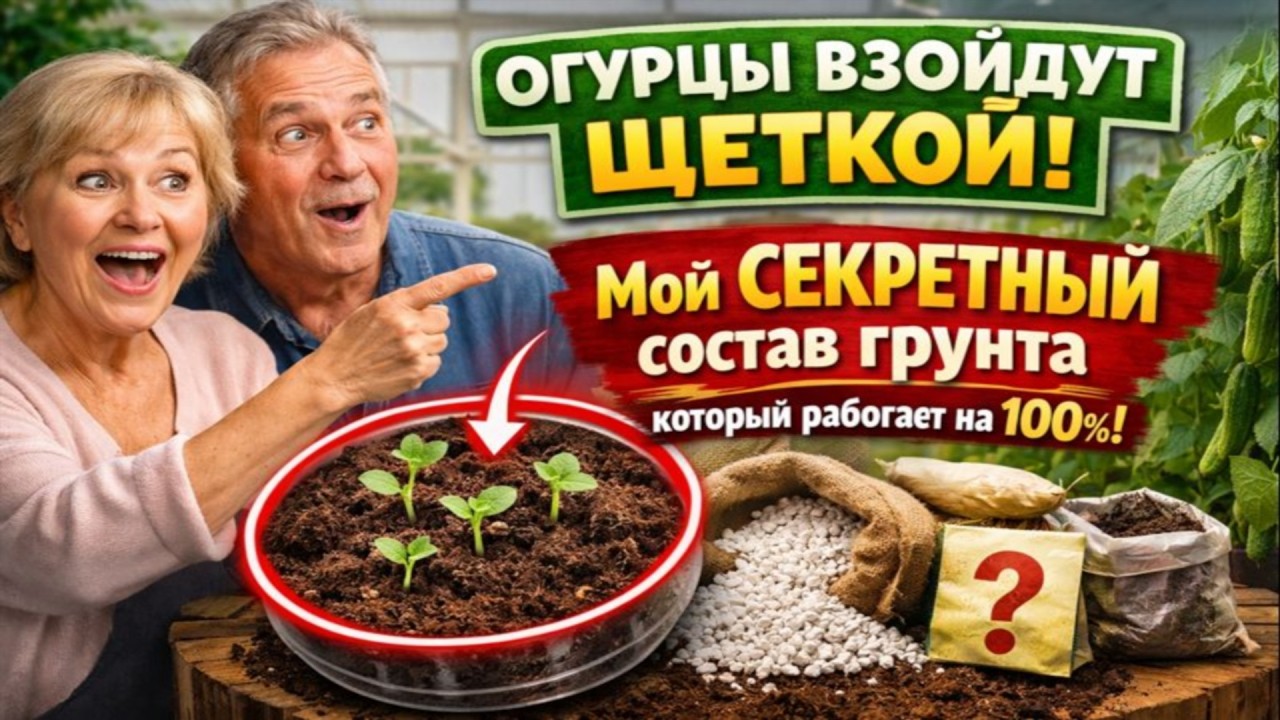 Огурцы ВЗОЙДУТ ЩЕТКОЙ! Мой СЕКРЕТНЫЙ состав грунта для рассады, который работает на 100%
