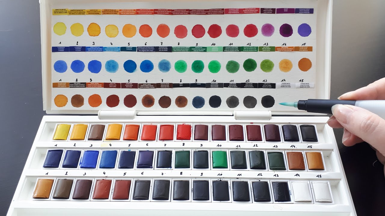 AQUARELLE : je fais mon nuancier miniature !