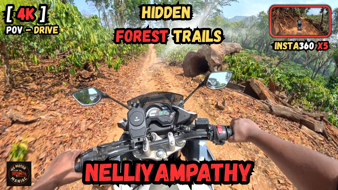 Hidden Forest Trails of Nelliyampathy [4K] pov | Yamaha Fazer 2012 #insta360x5 #yamaha