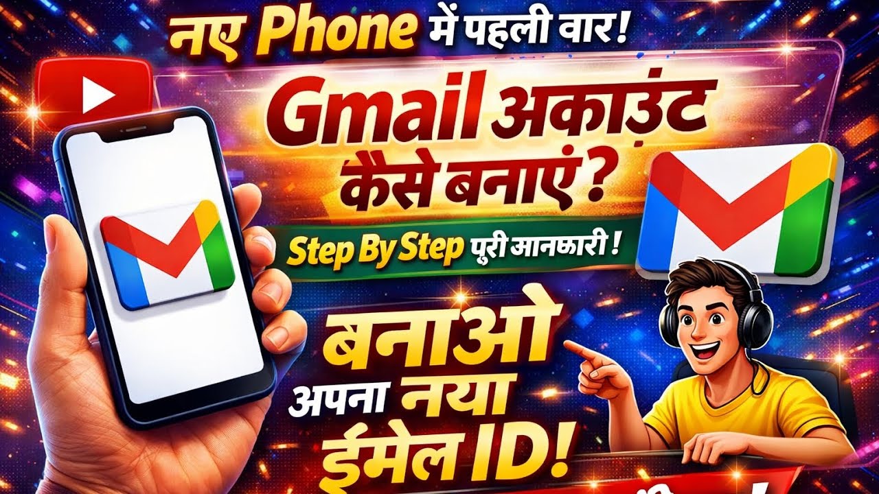 New Phone में Gmail ID कैसे बनाएं? | पहली बार Email Account बनाना सीखें I