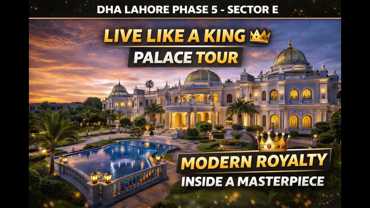 DHA LAHORE PHASE 5 SECTOR  E LIVE LIKE A KING PALACE TOUR MODERN ROYALTY INSIDE A MASTERPIECE