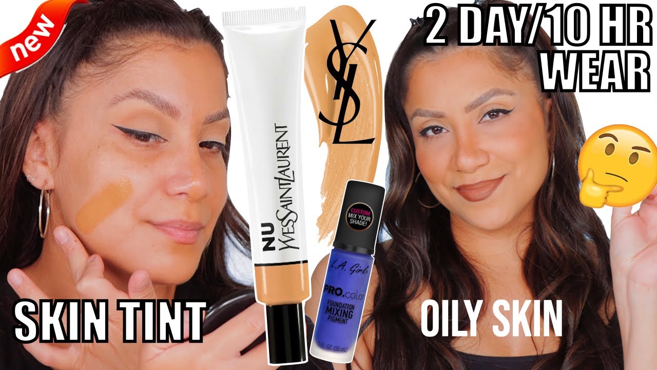 2 DAY WEAR TEST YSL NU BARE LOOK SKIN TINT *oily skin* | MagdalineJanet