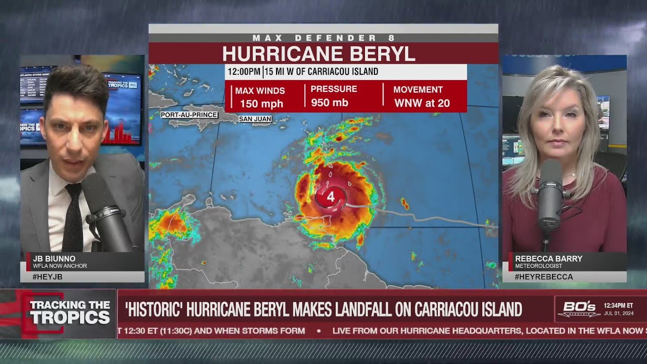 #HurricaneBeryl latest: Record-breaking storm makes landfall, pummels islands | Tracking the Tropics