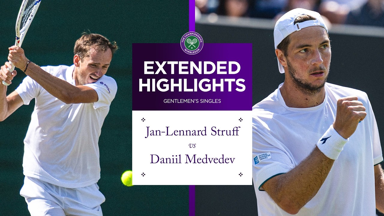 Perfect shot-making | Jan-Lennard Struff v Daniil Medvedev | Extended Highlights | Wimbledon 2026