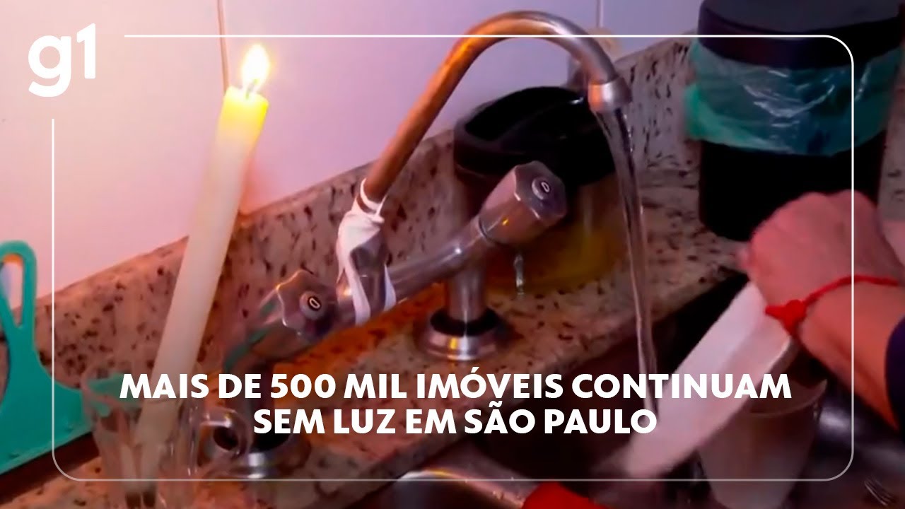 Mais de 500 mil imóveis continuam sem luz em São Paulo