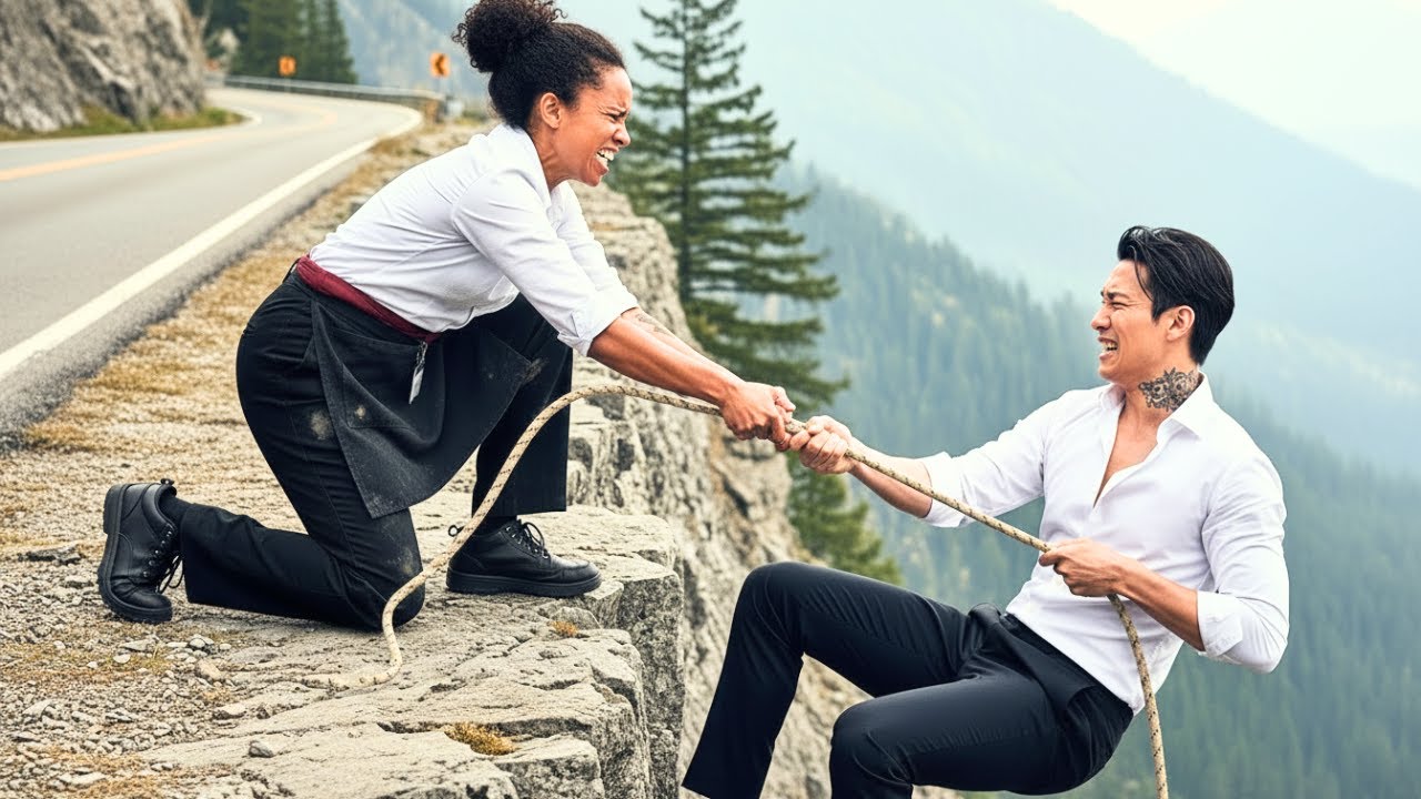 Black Waitress Saves A Man From A Mountain Cliff Fall, Unaware He's A  Korean Mafia Boss