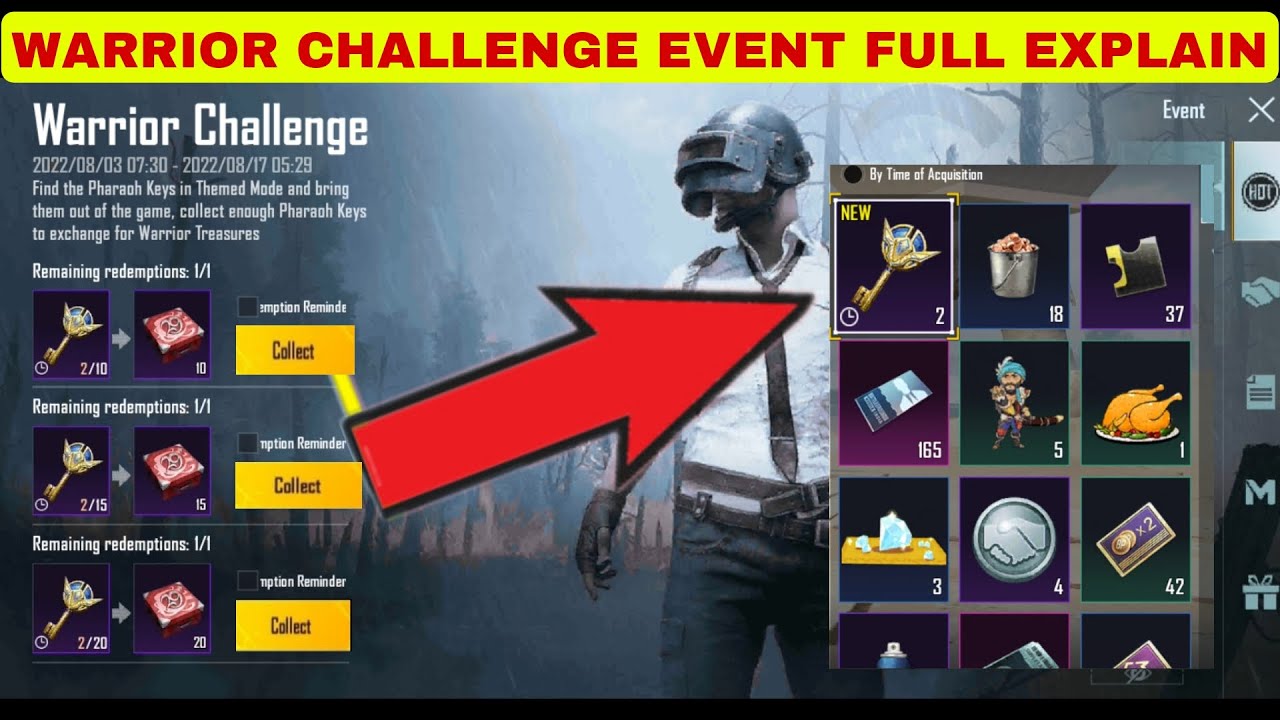 WARRIOR challenge event bgmi/Pubg 🔥Pharaoh's Crate Key Location In Bgmi 🔥 pharaoh's crate key bgmi