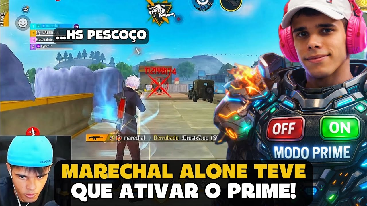 MARECHAL TEVE QUE ATIVAR O PRIME E LIMPOU O MAPA NA RANK! FREE FIRE - MARECHAL HIGHLIGHTS