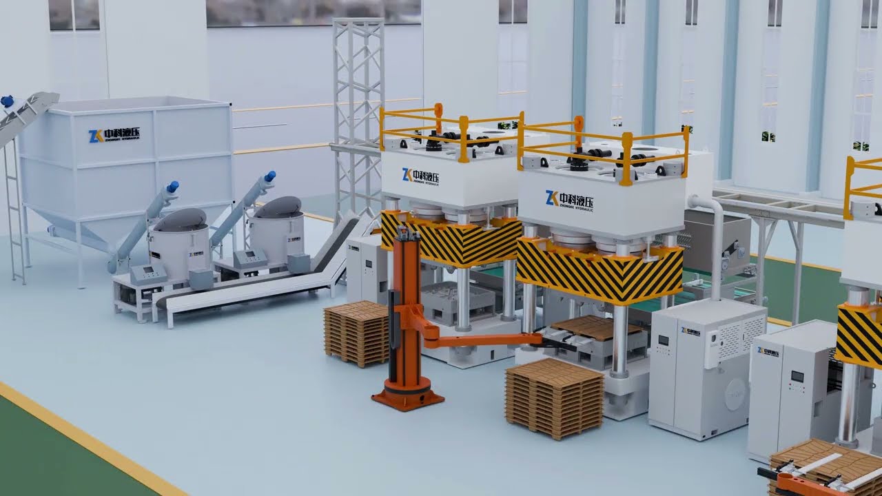 Full Automatic Presswood Pallet Production Line|Molded pallet production line