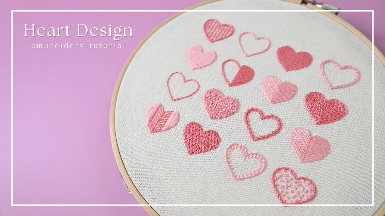Heart Design Embroidery Tutorial