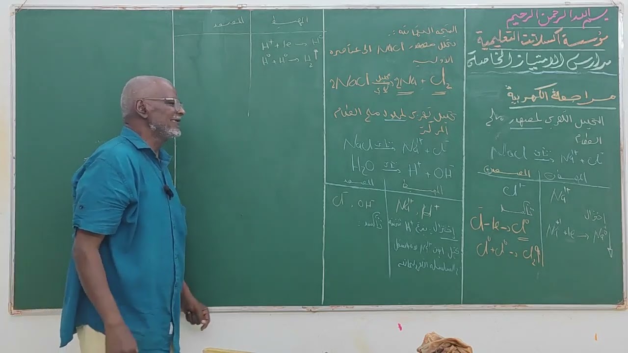 المراجعة النهائية - كيمياء -باب الكهربية-أ. اسماعيل-الشهادة السودانية حصص ومراجعات اكسلانت المجانيه
