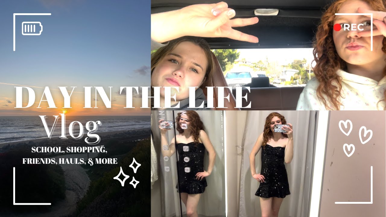DAY IN THE LIFE VLOG!! RAINY DAY, SCHOOL, SHOPPING, FRIENDS, HAULS & MORE!!
