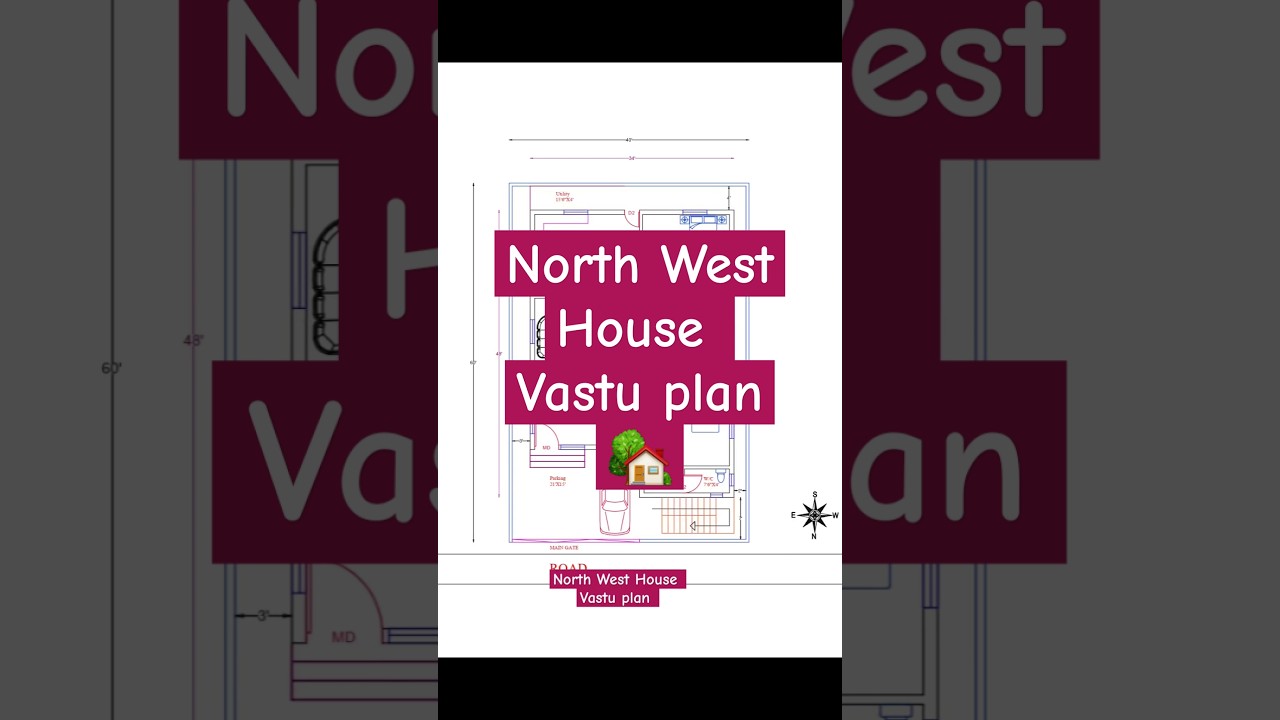 North West facing house vastu plan 🏡 #shorts #shortsfeed