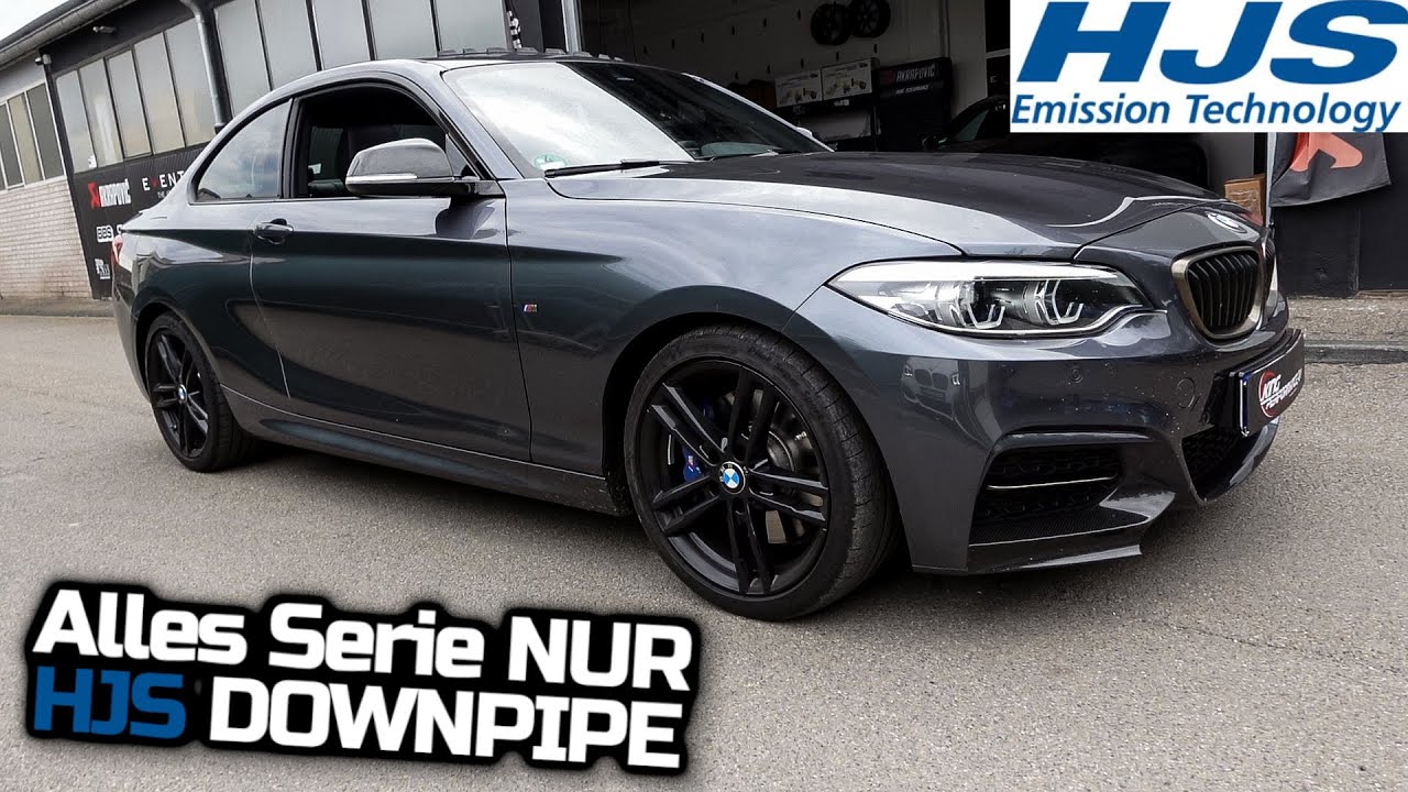 HJS LEGALE DOWNPIPE passend für BMW M240i mit OPF - F22 F23 - Burbles + Crazy Fahraufnahmen