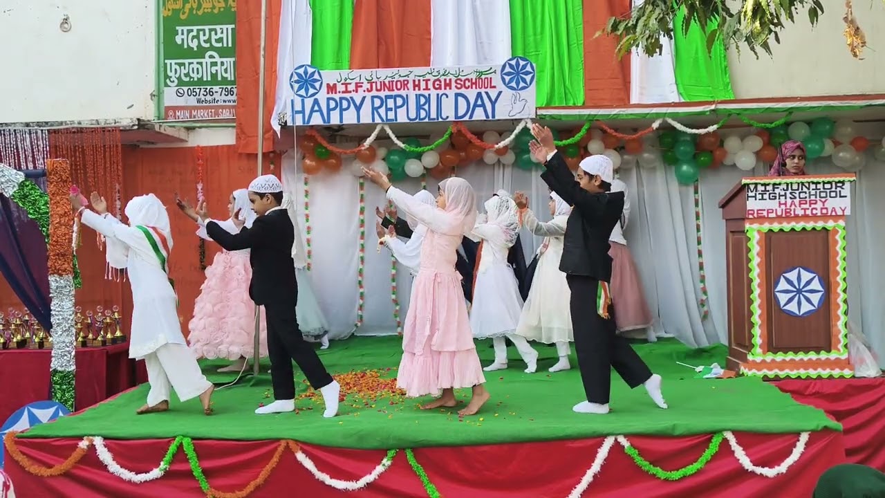 MIF Junior High School celebrated Republic Day with a kids’ performance on “Giving Thanks to Allah.”