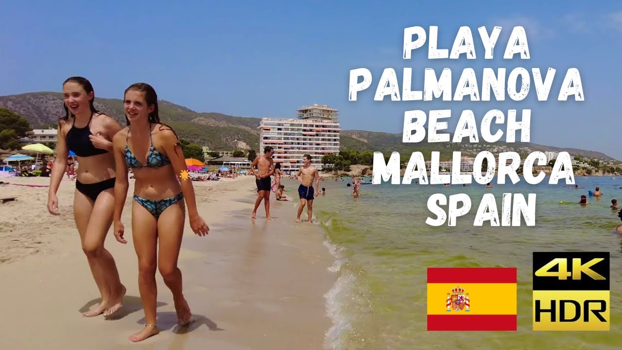 MALLORCA, Playa Palmanova Beach in August Walk 2021 beach in 4k // Best Beaches in Spain 2021