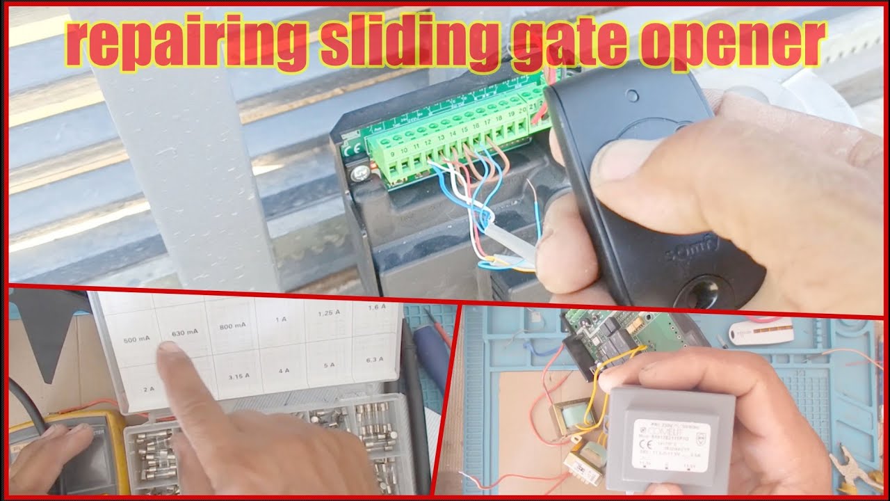 Repairing somfy elixo sliding gate opener