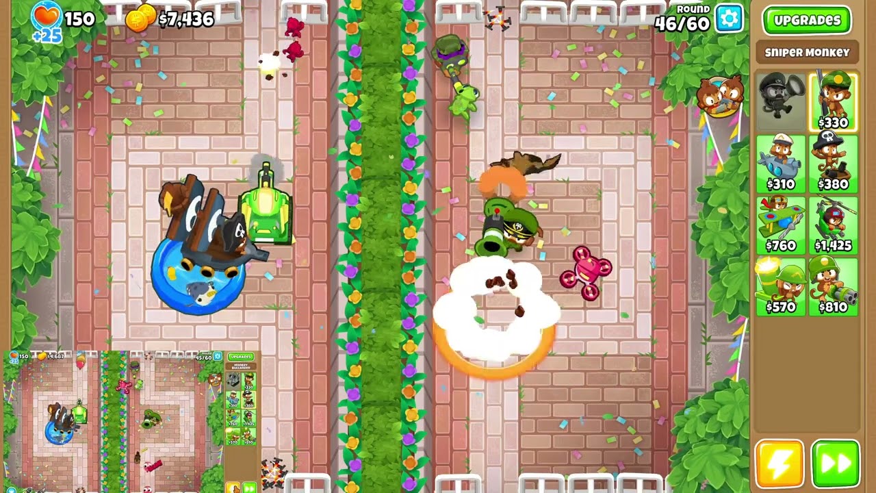 DavisXdein: Bloons TD 6 - Party Parade on Medium/Military Only - Two Towers Each