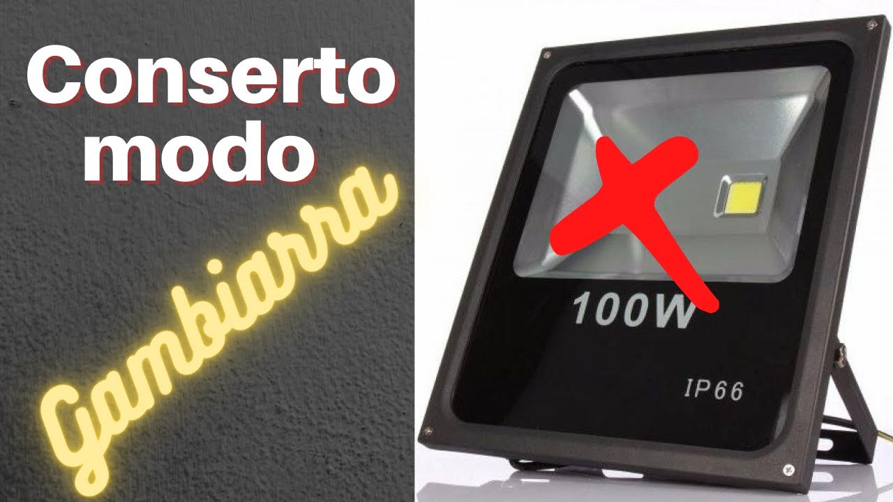 Consertando Refletor piscando Gambiarra
