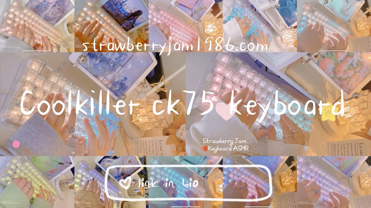 KEYBOARD TYPING ASMR | Satisfy Your Ear/ CK75 Transparent Keyboard sound test