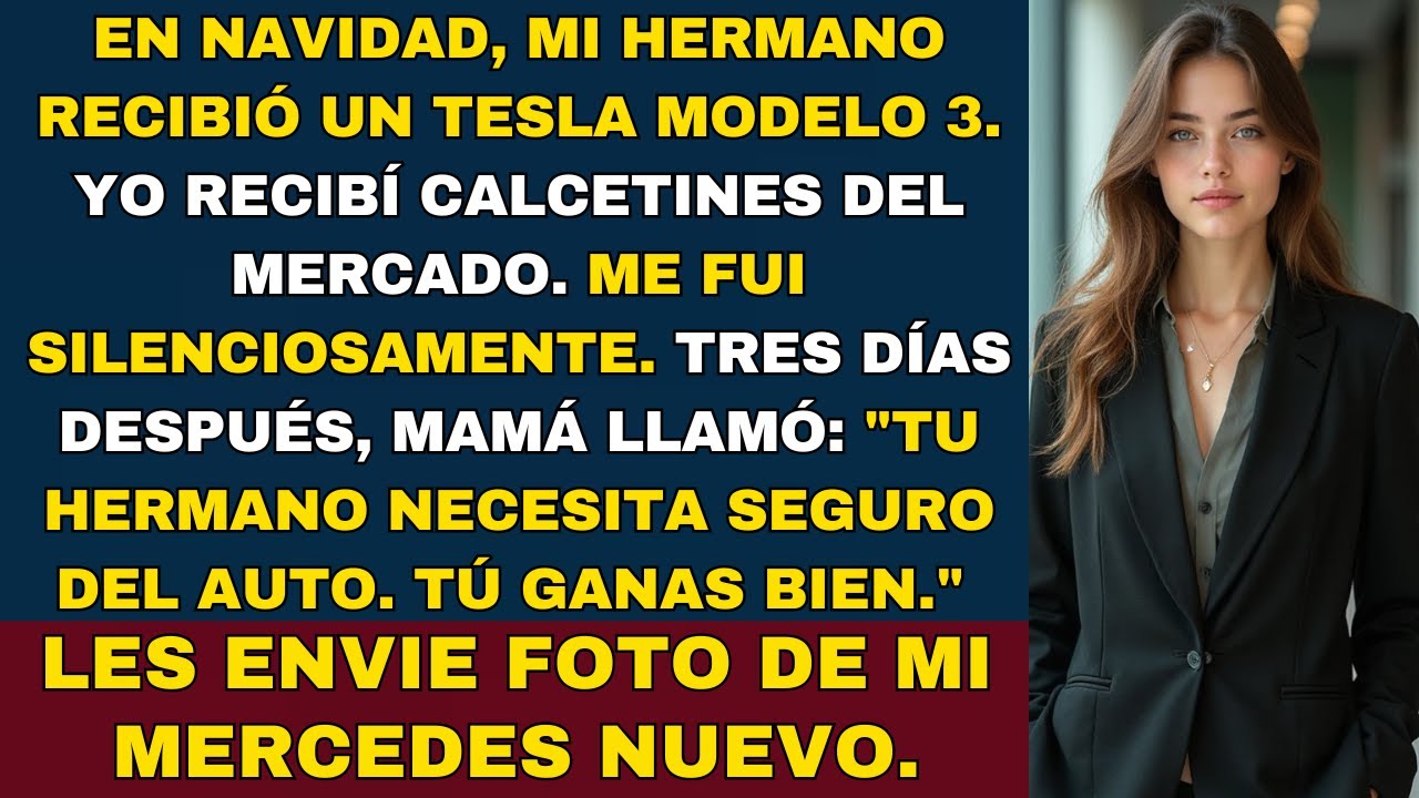 Mis Padres Le Dieron a Mi Hermano un Tesla de $55K en Navidad—Yo Recibí Calcetines de $3. Les Mostré