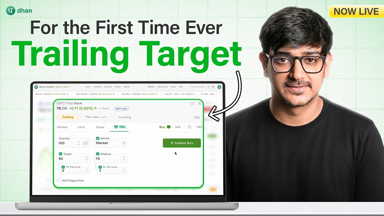 For the First Time Ever: Trailing Target is NOW LIVE on Dhan!