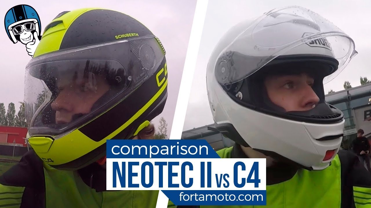 Which one is quieter? Shoei Neotec 2 vs Schuberth C4  ROAD TEST | FortaMoto