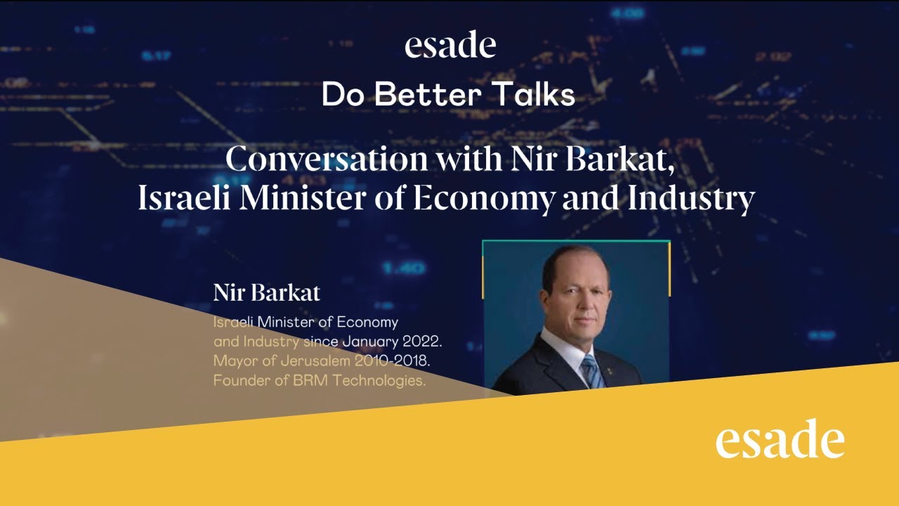 Conversation with Nir Barkat, Israeli Minister of Economy and Industry