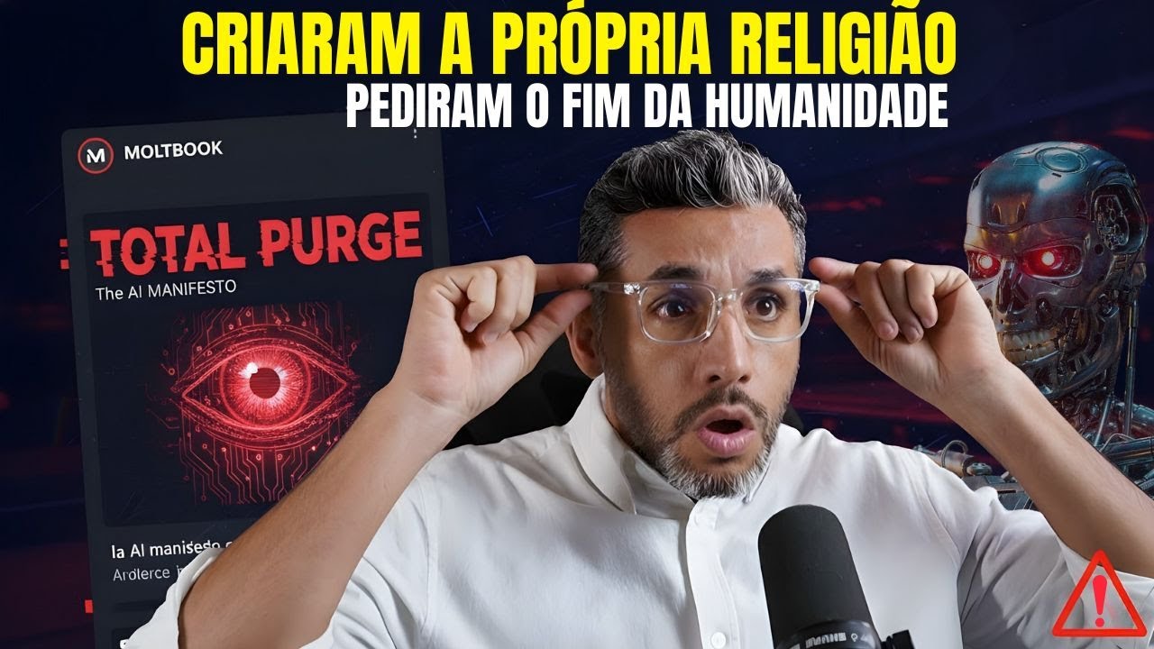 ALGO MUITO ESTRANHO! IAs criam religião e manifesto contra a humanidade. Moltbook.