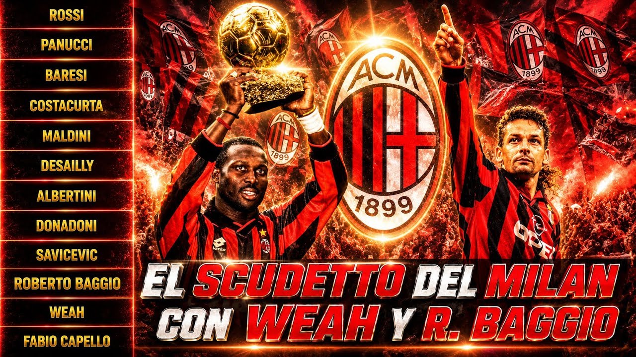 El SCUDETTO del MILAN 🏆 con WEAH y ROBERTO BAGGIO (1995/1996)