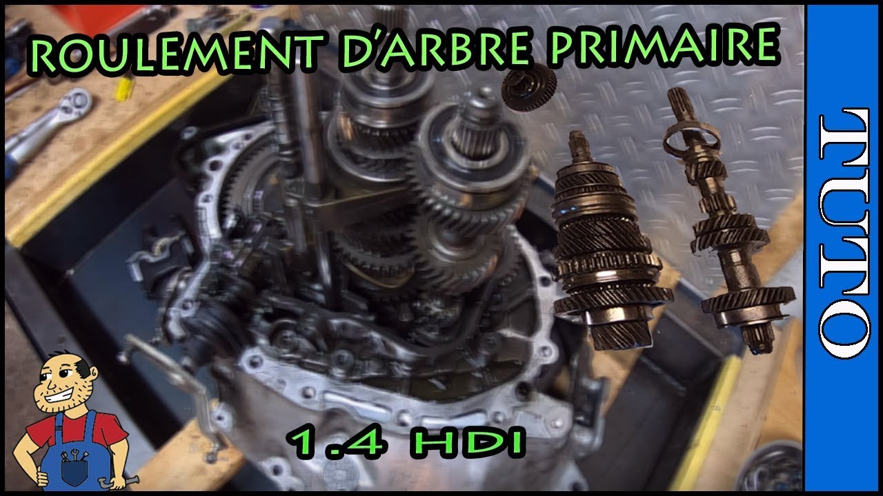 Roulement d'arbre primaire boite a vitesse 😉 207 206 Biper Berlingo C3 1.4 hdi de A à Z 🚘 partie#1