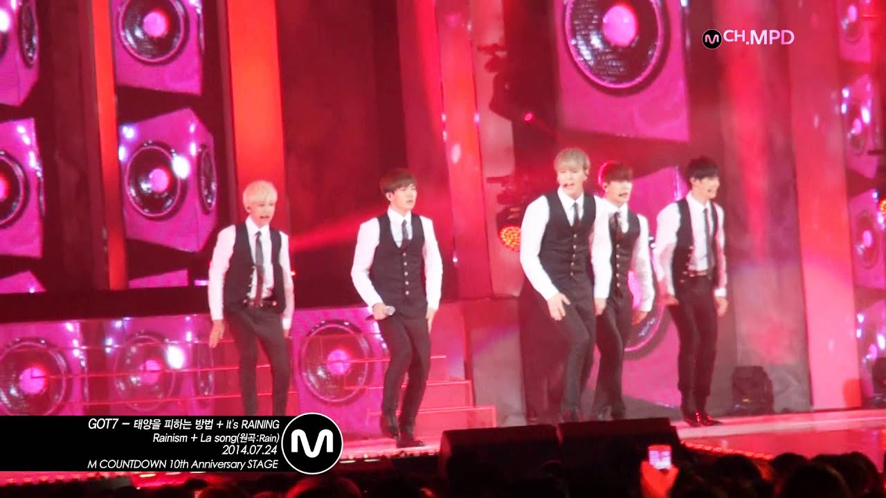 [MPD/직캠] 140724 GOT7 - 태양을 피하는 방법 +  It's Raining + Rainism + La Song (원곡: Rain)