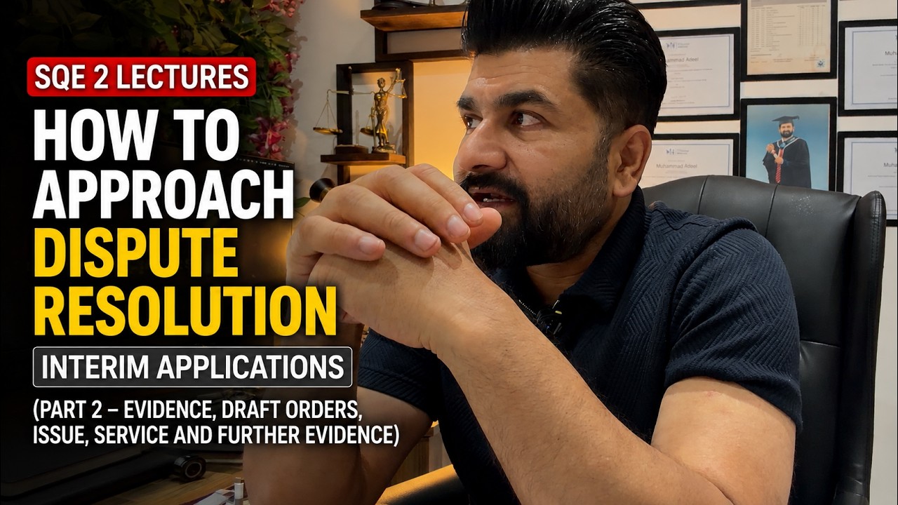 SQE2 civil Litigation Part2 Dispute resolution- Evidence, Draft Orders, Issue, Service #sqe2