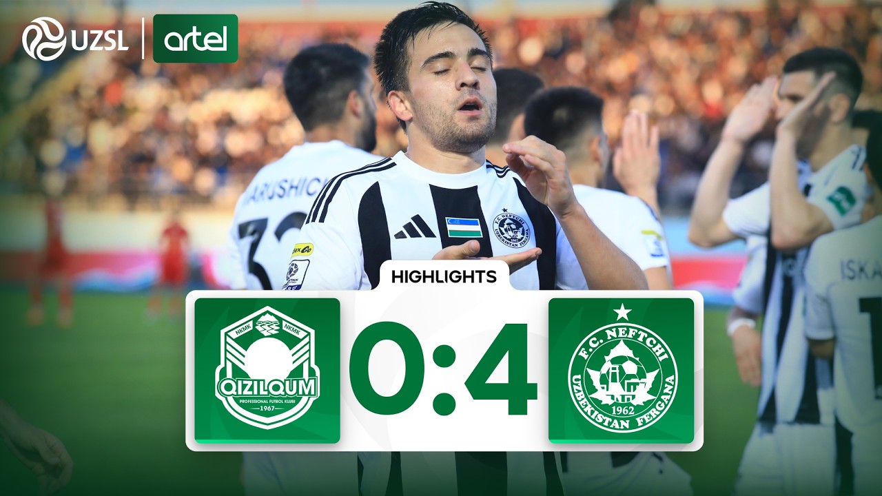 Superliga 5-tur. Qizilqum - Neftchi bahsida kiritilgan gollar va xavfli vaziyatlar (Highlights)