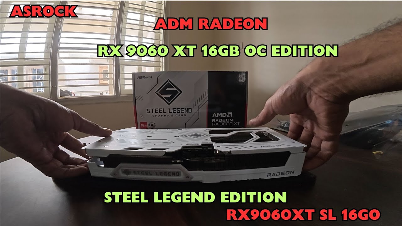 AMD Radeon™ RX 9060 XT Steel Legend 16GB OC unboxing and installation #rx9060xt #unboxing #amd