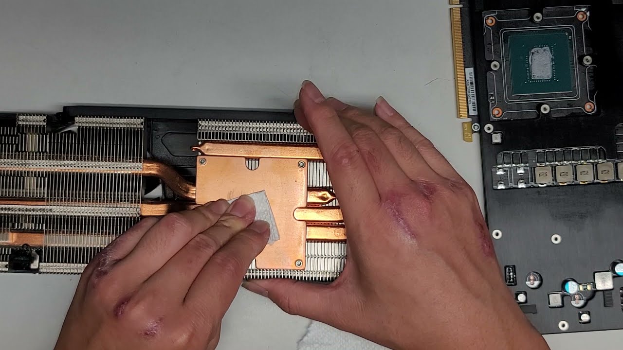 EVGA Geforce GTX 1060 GPU Video Card Disassembly Thermal Paste Clean Up and Application