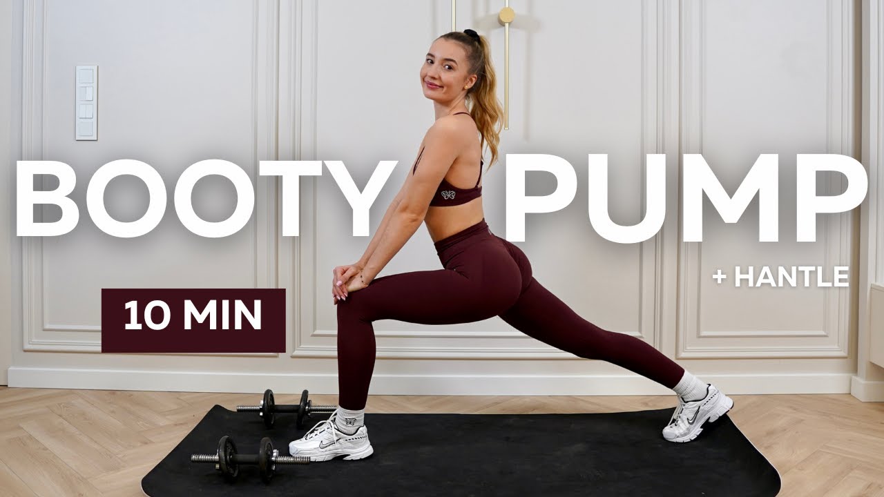 10 MIN TRENING POŚLADKÓW | Jędrne & Uniesione Pośladki | Z HANTLAMI