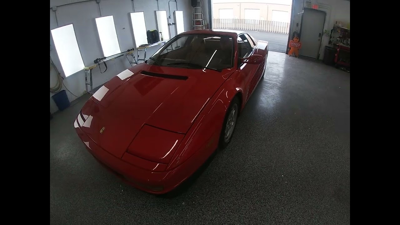 1990 FERRARI TESTAROSSA COLD START AND  DRIVE VIDEO