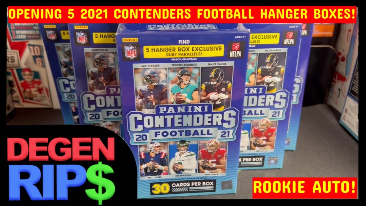 2021 Contenders Football Hanger Box (x5) - Rookie Auto! Exclusive Ruby Parallels! &diams;️