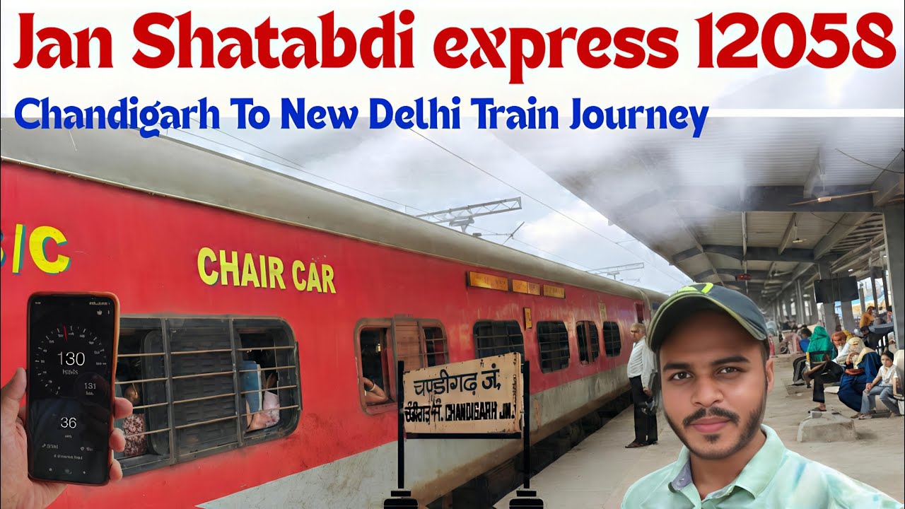 Jan Shatabdi Express 12058 Train Journey |  Chandigarh To New Delhi Train Journey #railways