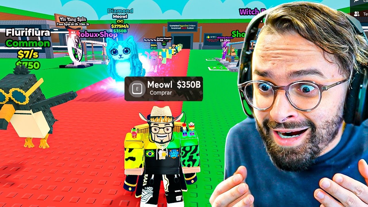 😱 UM MEOWL SURGIU DO NADA NA PISTA do BRAINROT e TODO MUNDO FICOU&nbsp;LOUCO!&nbsp;🔥🧠