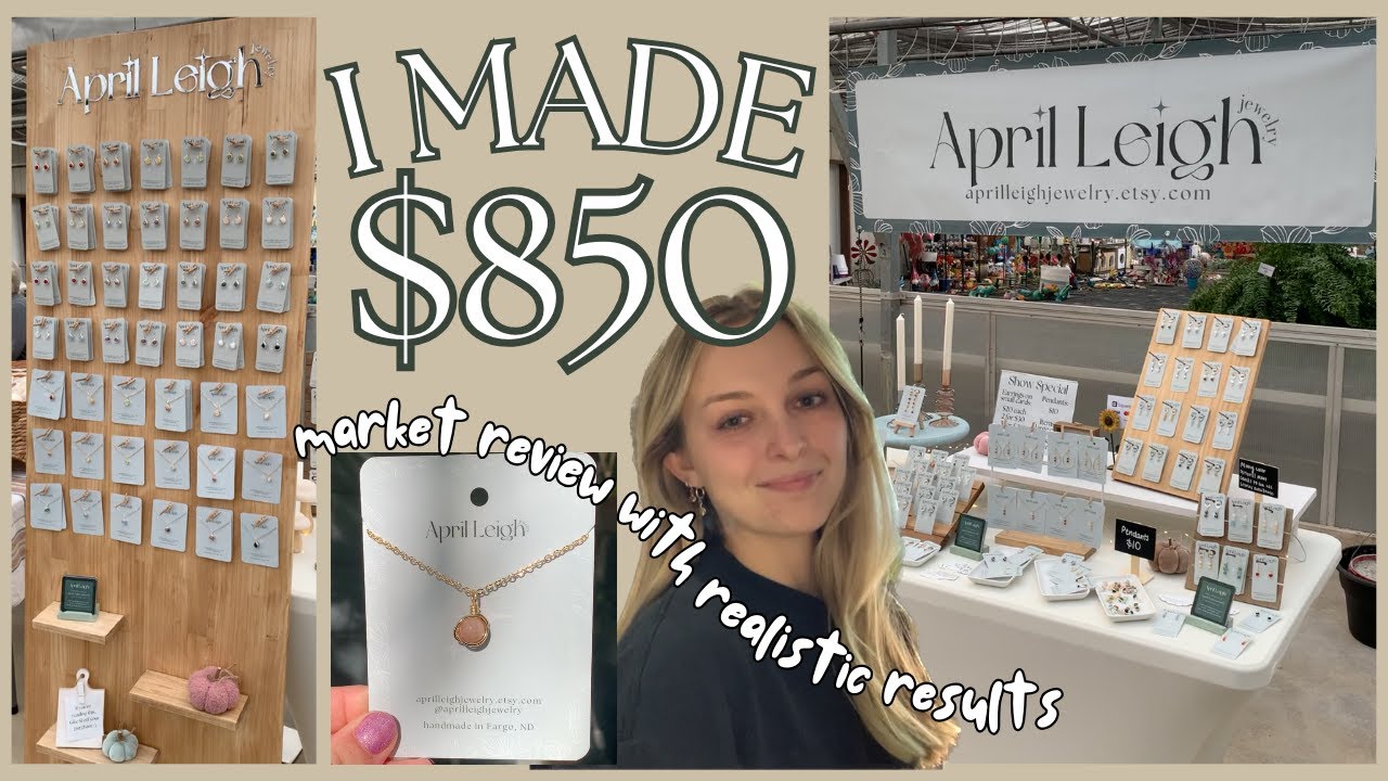 Cozy Fall Market Vlog 🍂 One Week of Jewelry Making, Booth Setup & Decor, & Honest Market Review 💸🫶🏻