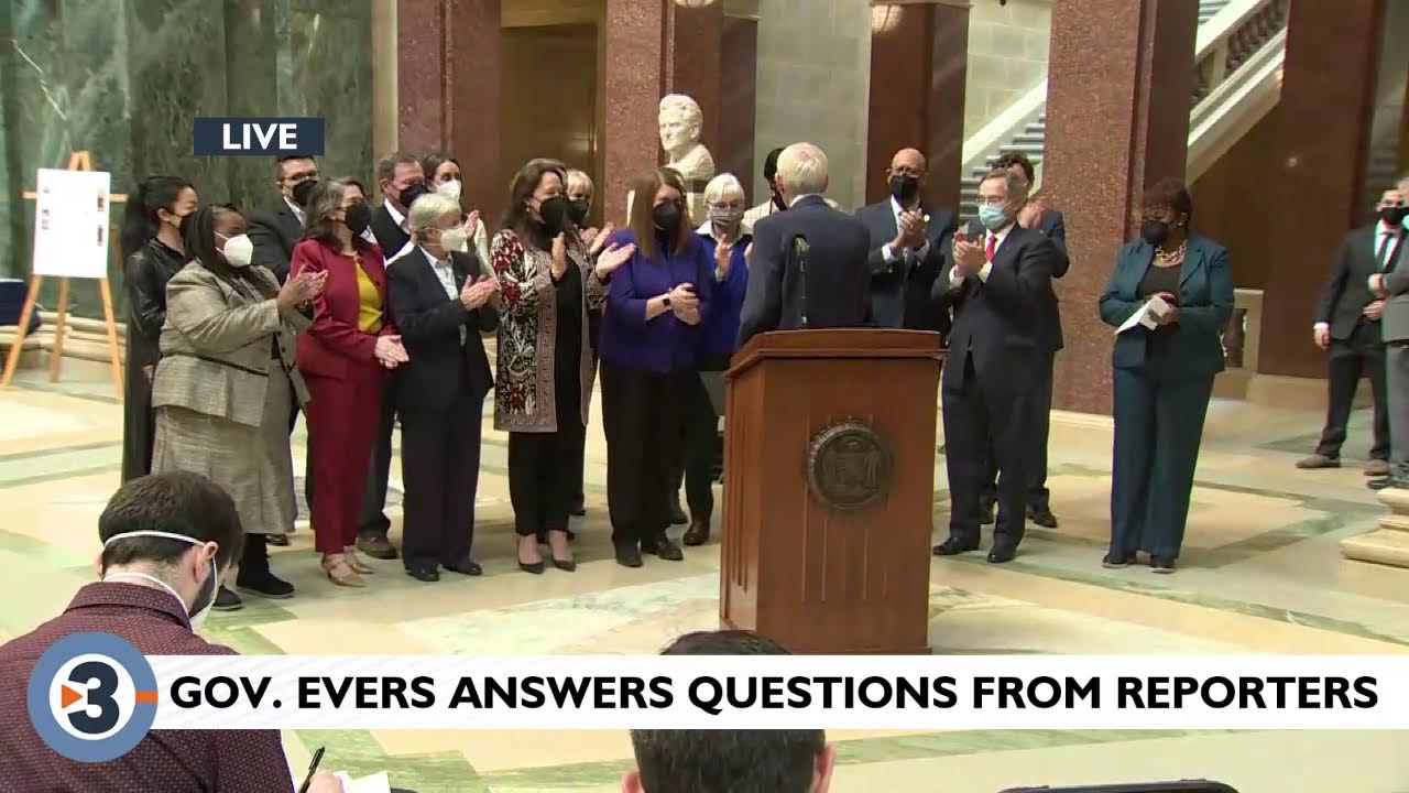 Gov. Evers addresses Wisconsin budget surplus
