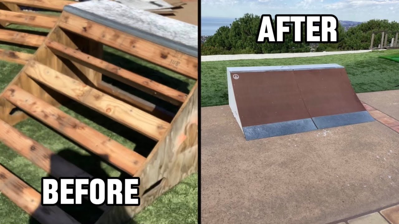 Fixing up our old quarter pipes!