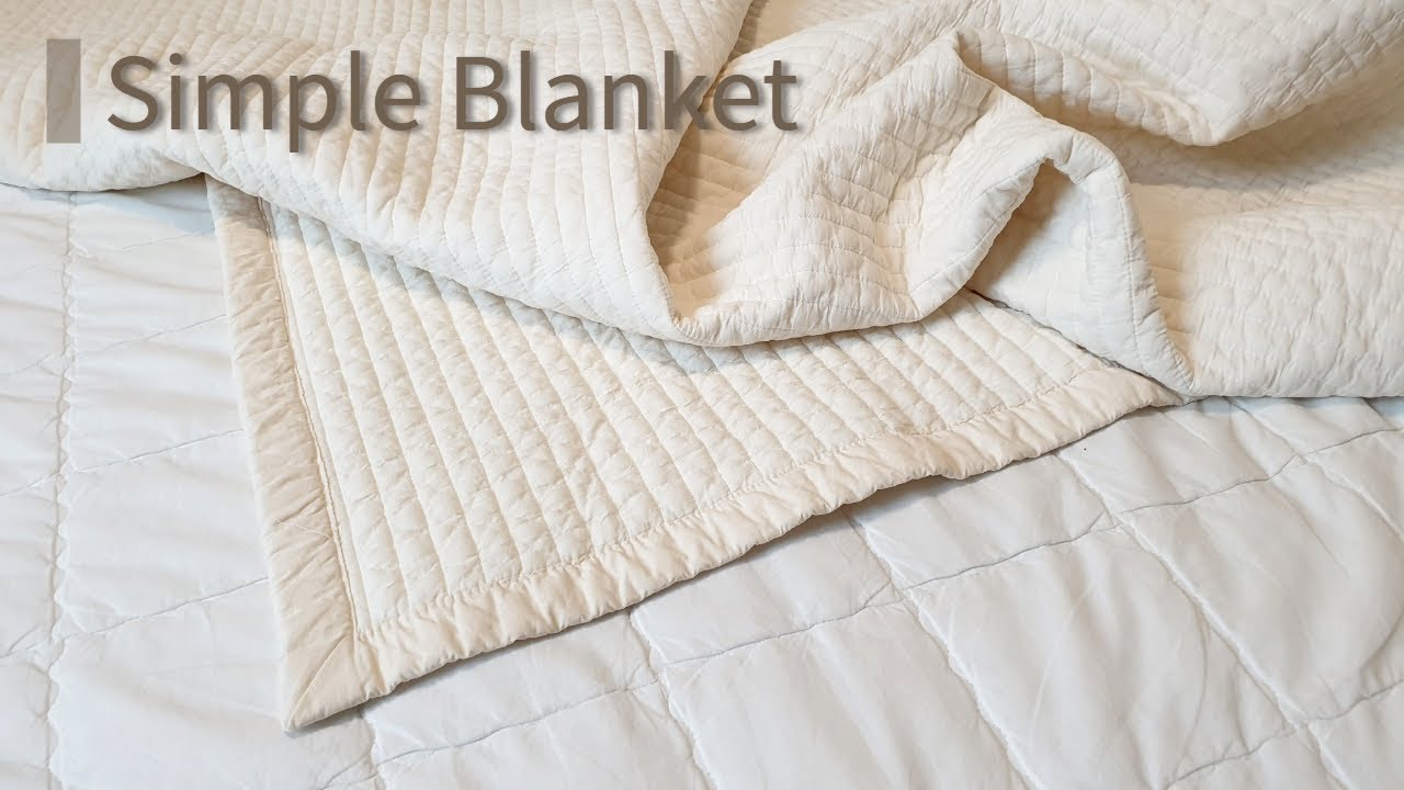 DIY 양면 누빔지로 침대패드 만들기/누빔지 폭 연결하기 - How to make a blanket with double faced quilted fabric/간절기 이불