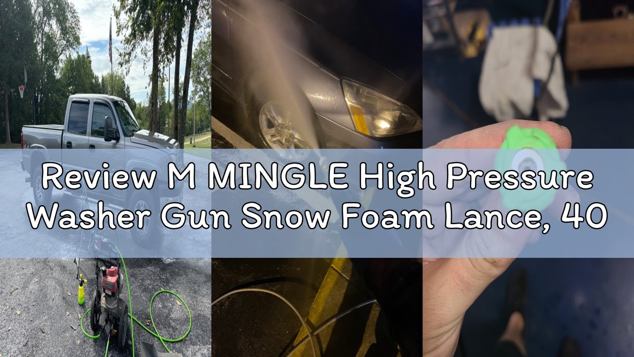 Review M MINGLE High Pressure Washer Gun Snow Foam Lance, 4000 PSI Cannon Foam Blaster Power Washer